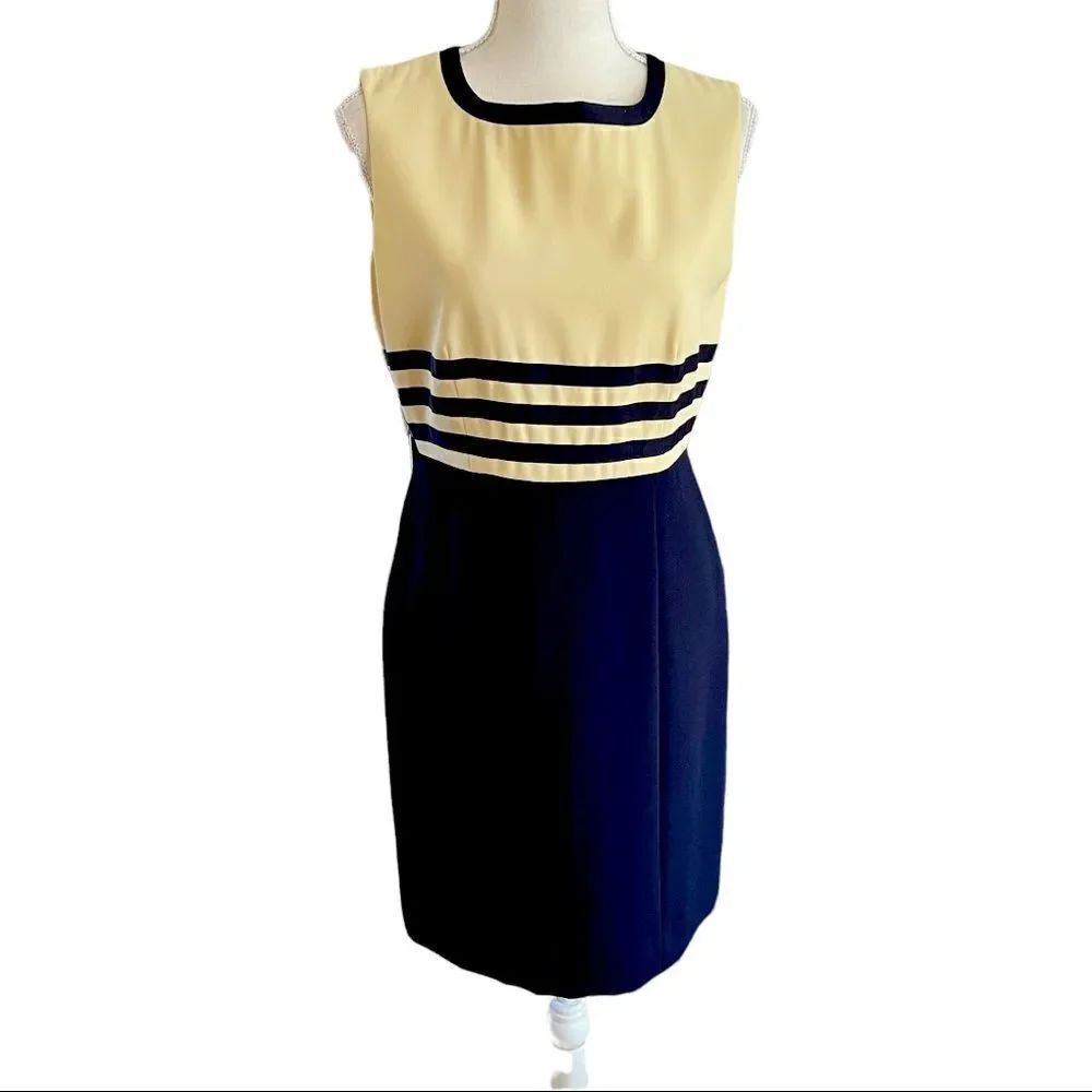 Liz Claiborne Career Two-tone Dress Sz 6P